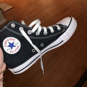 Black high top converse